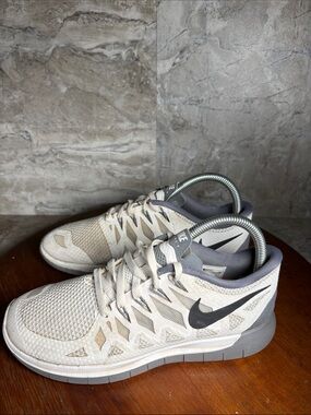 Nike Free 5.0 Women’s Size 7.5 'White Cool Grey’ Athletic Running Shoes